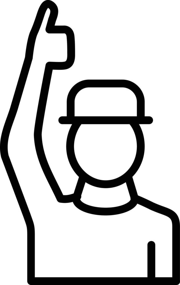 Umpire Line Icon vector