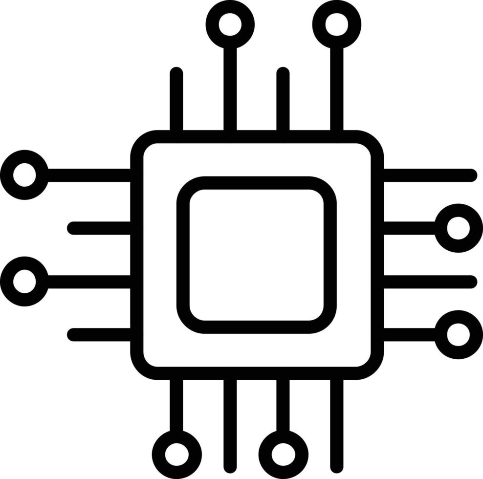 Chip Line Icon vector