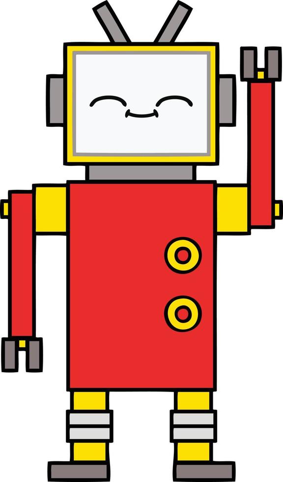 cute cartoon robot vector