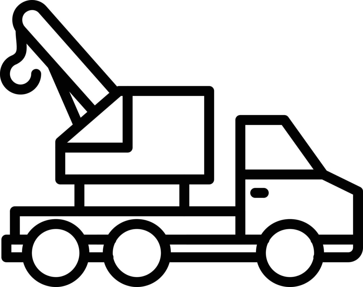 Crane Truck Line Icon vector