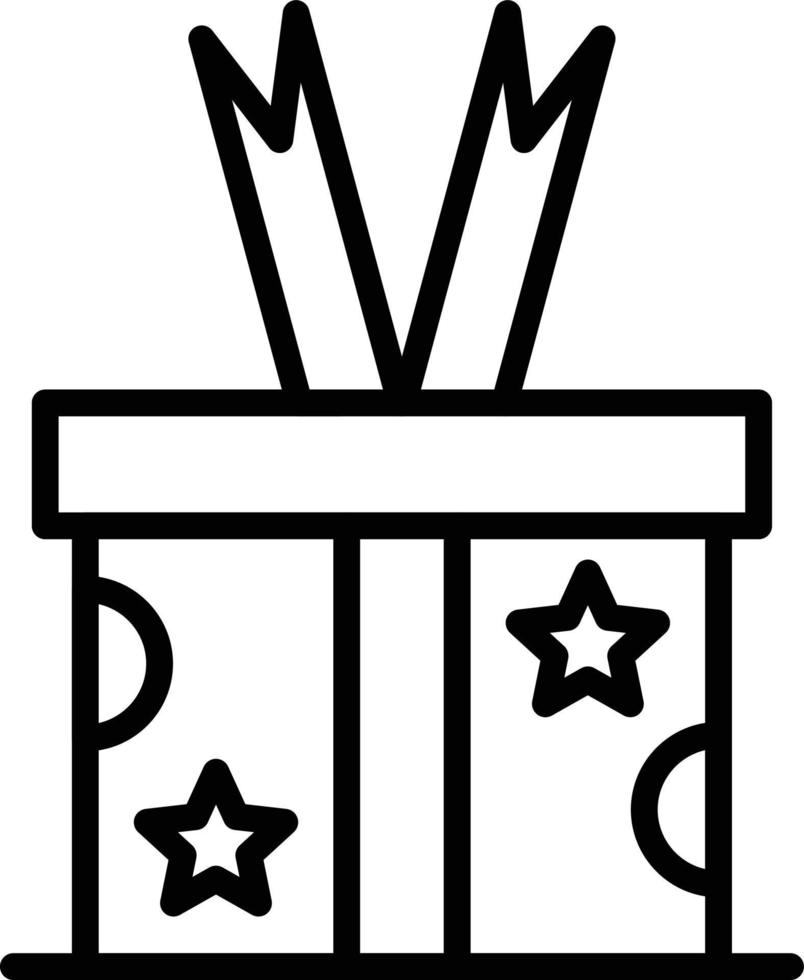 Gift Box Line Icon vector