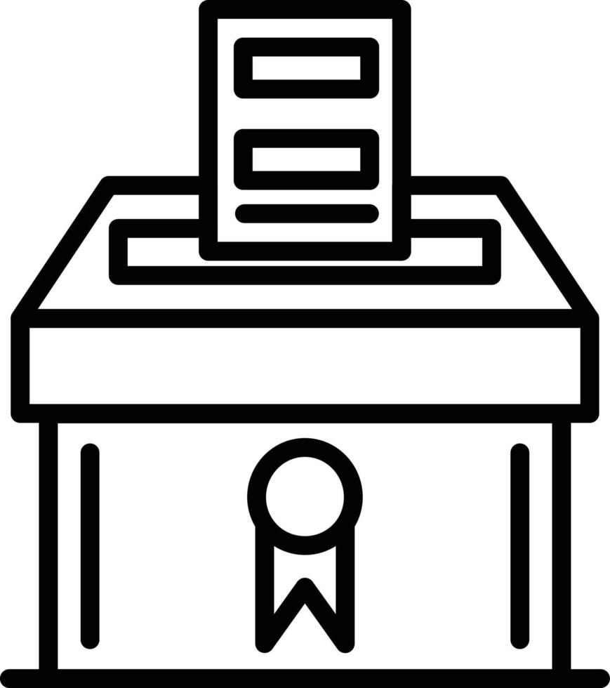 icono de línea de votación vector