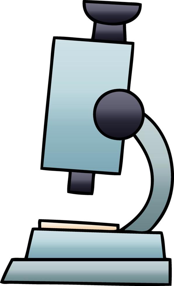 gradient shaded cartoon science microscope vector