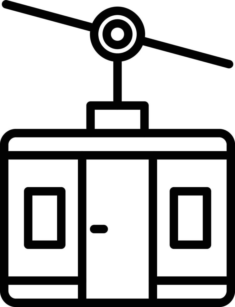 Cable Car Line Icon vector