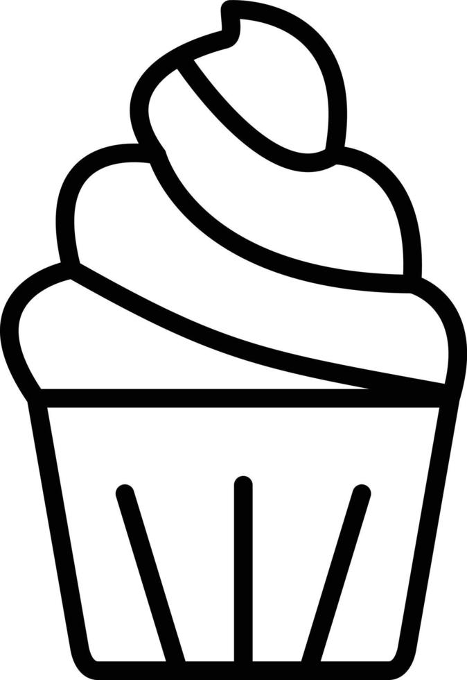 Cupcake Line Icon vector
