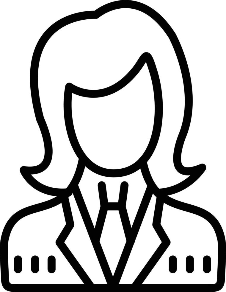 Woman Line Icon vector