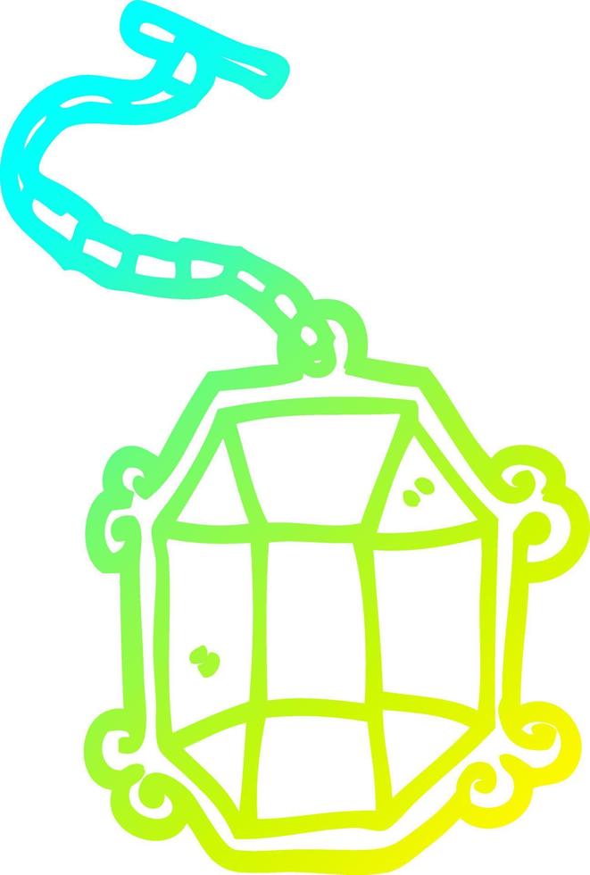 cold gradient line drawing cartoon ruby pendant vector