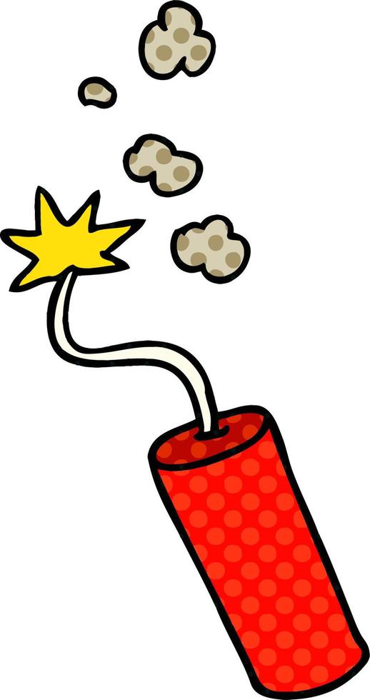 cartoon doodle of a lit dynamite stick vector