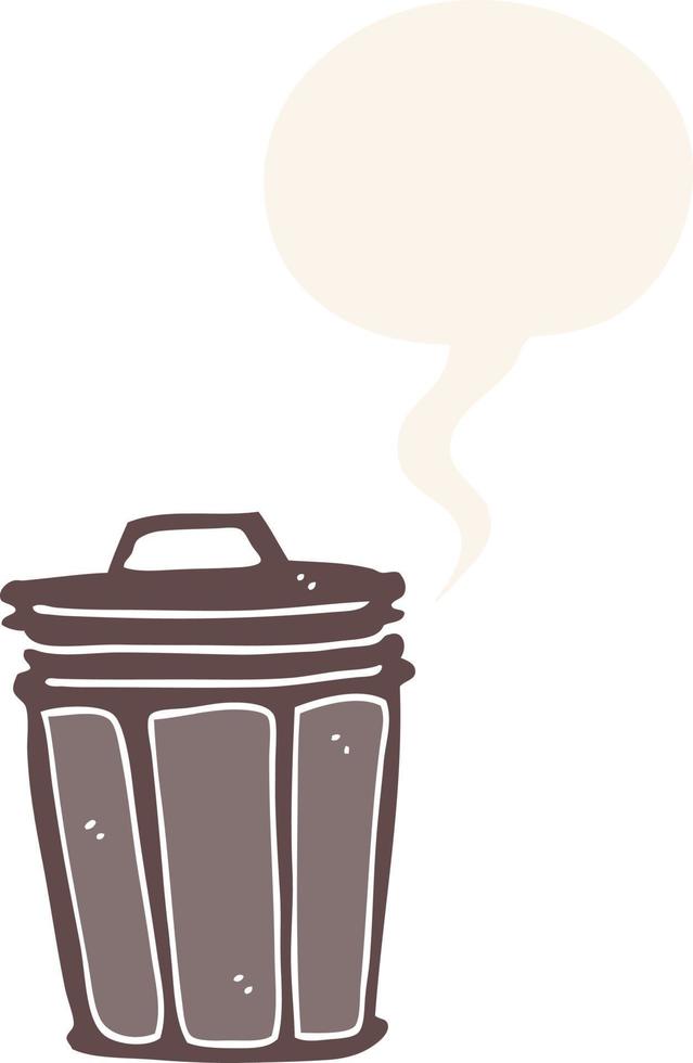 cartoon trash can and speech bubble in retro style 10593544 Vector Art at Vecteezy cartoon trash can and speech bubble in retro style 10593544 Vector Art at Vecteezy