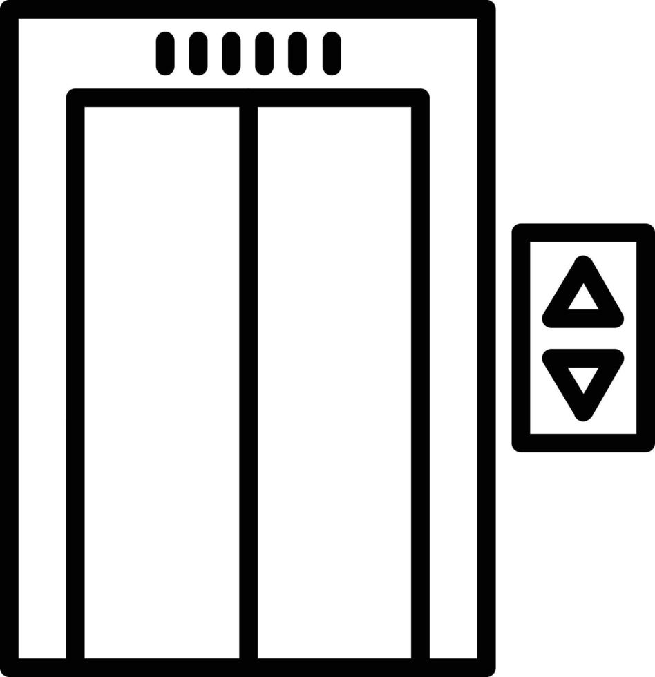 Lift Line Icon vector