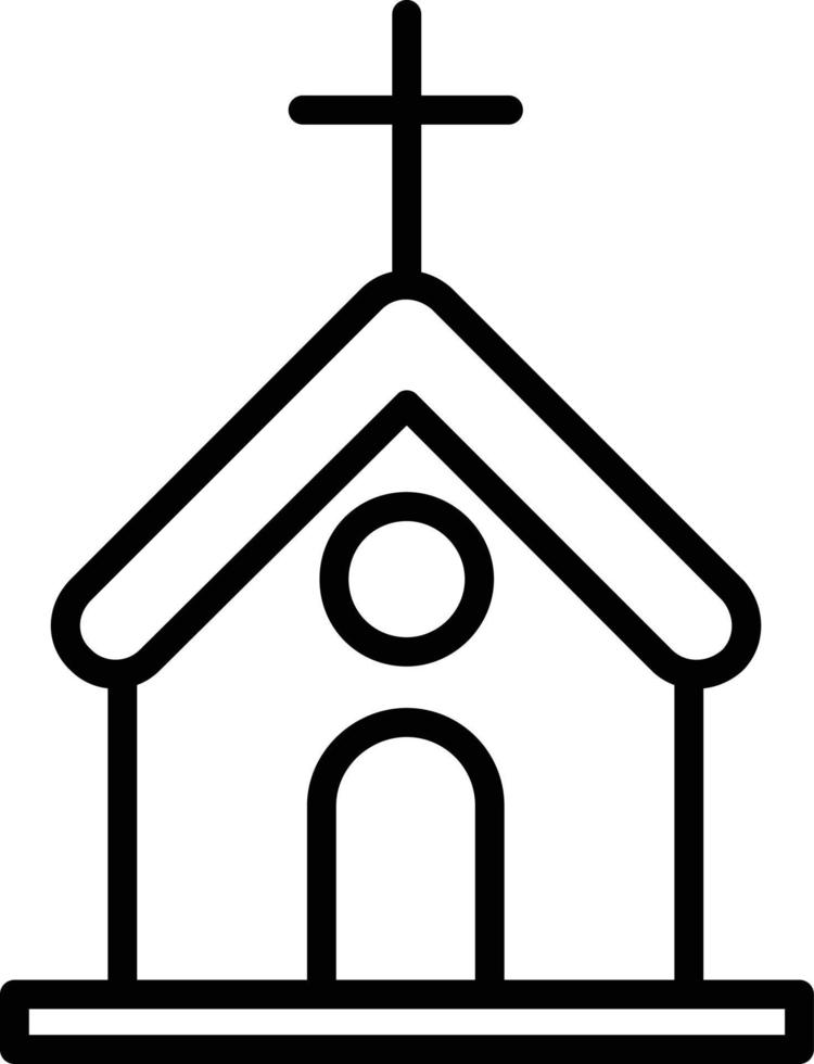 Church Line Icon vector