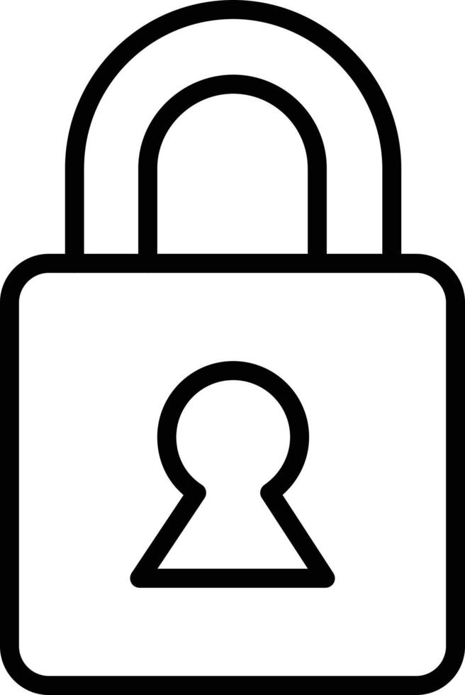 Lock Line Icon vector