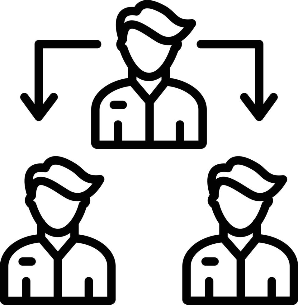 Delegate Line Icon vector