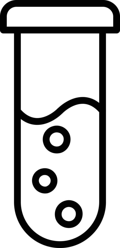 Test Tube Line Icon vector