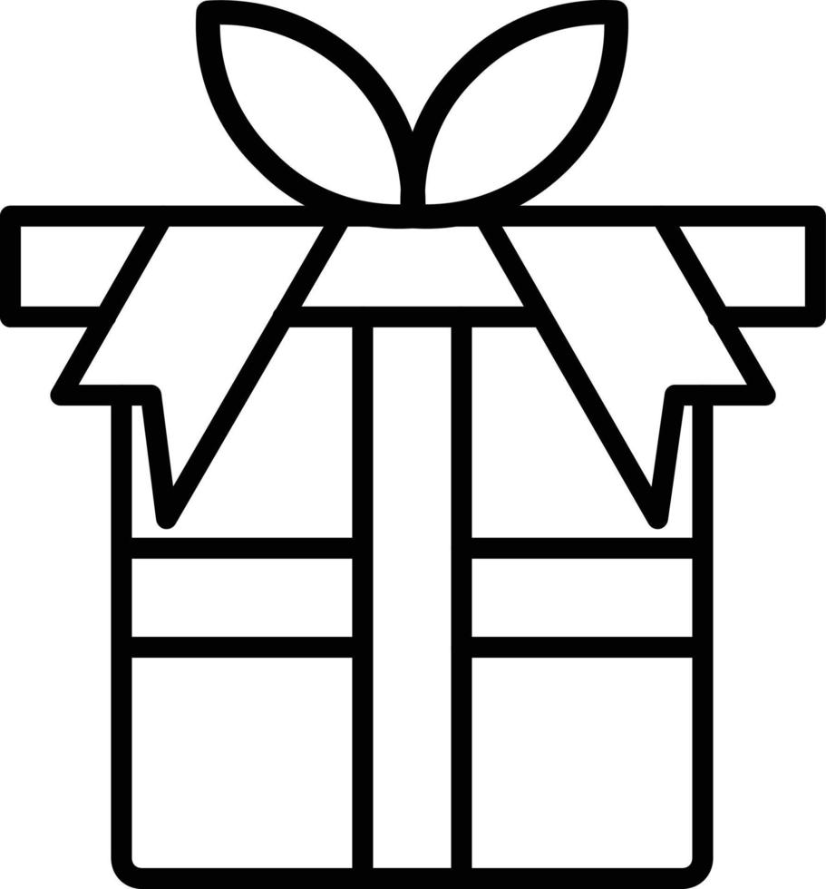 Gift Box Line Icon vector