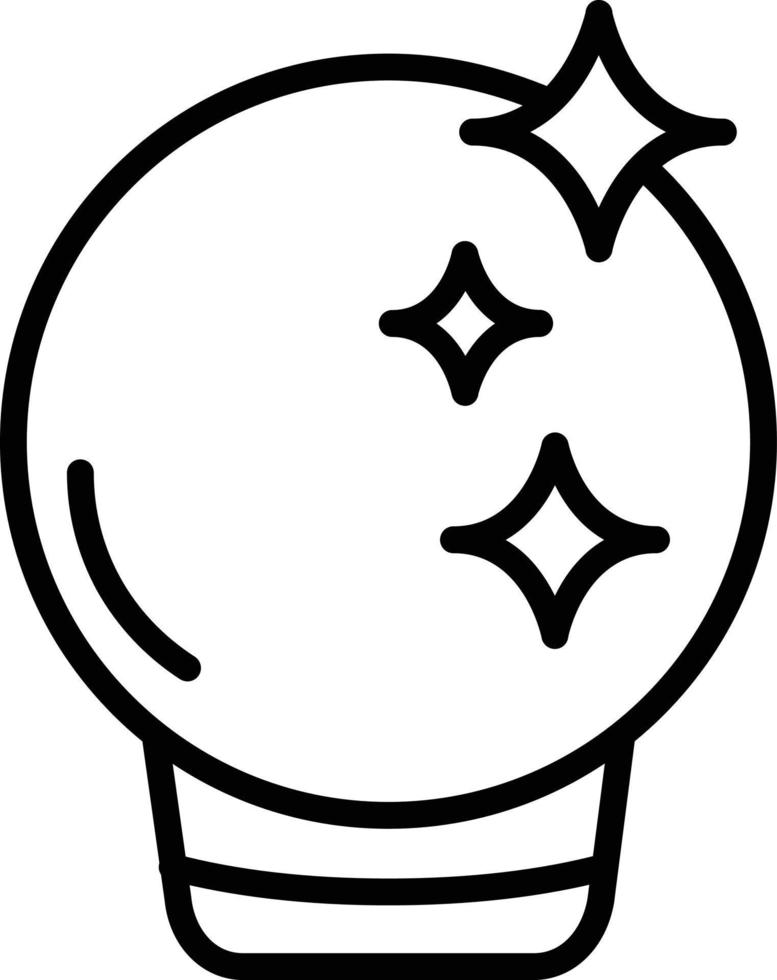 Crystal Ball Line Icon vector