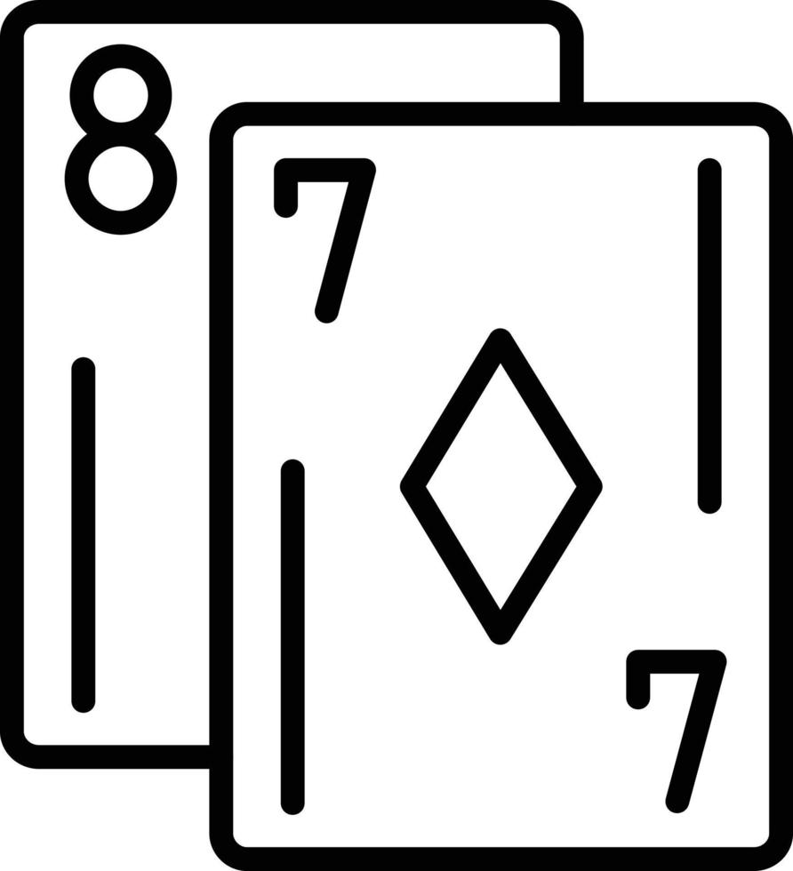 Poker Line Icon vector