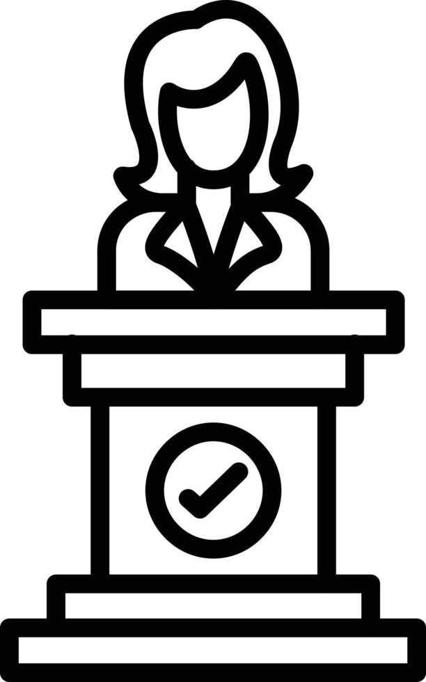 Pulpit Line Icon vector