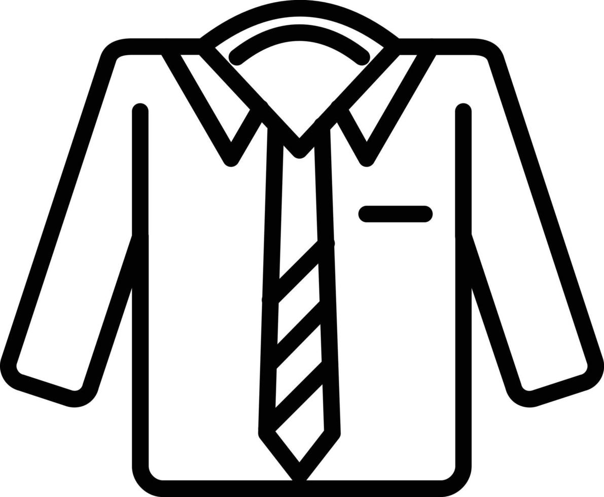 icono de línea de camisa vector