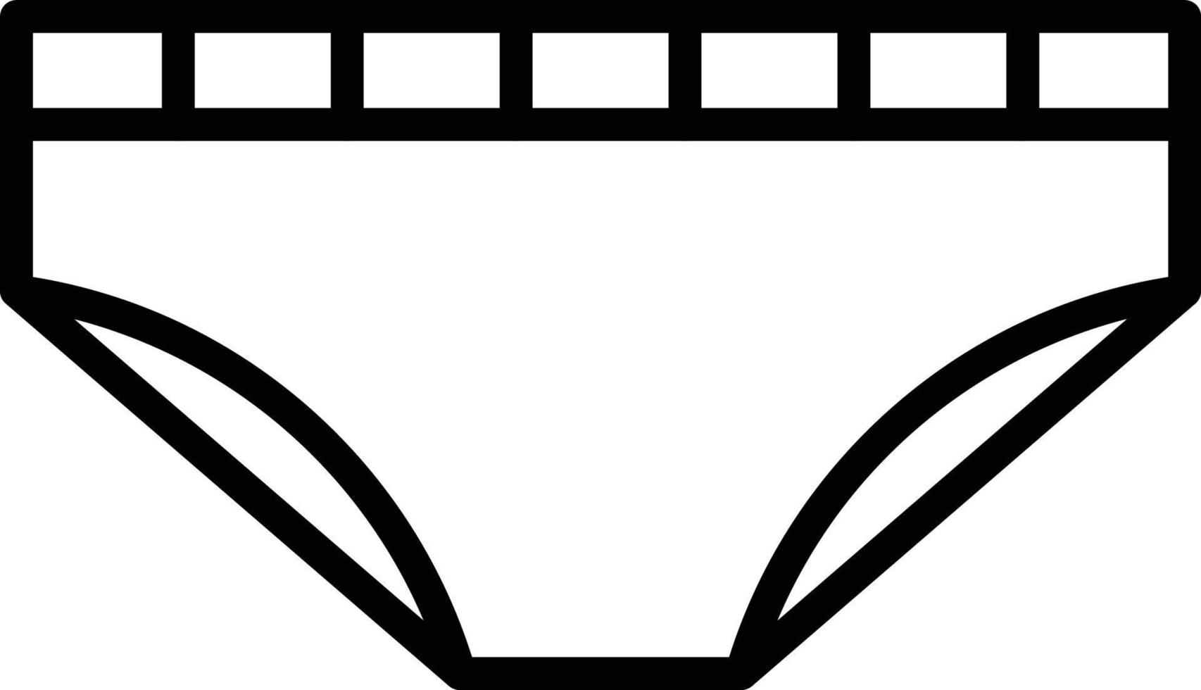 icono de línea de ropa interior vector