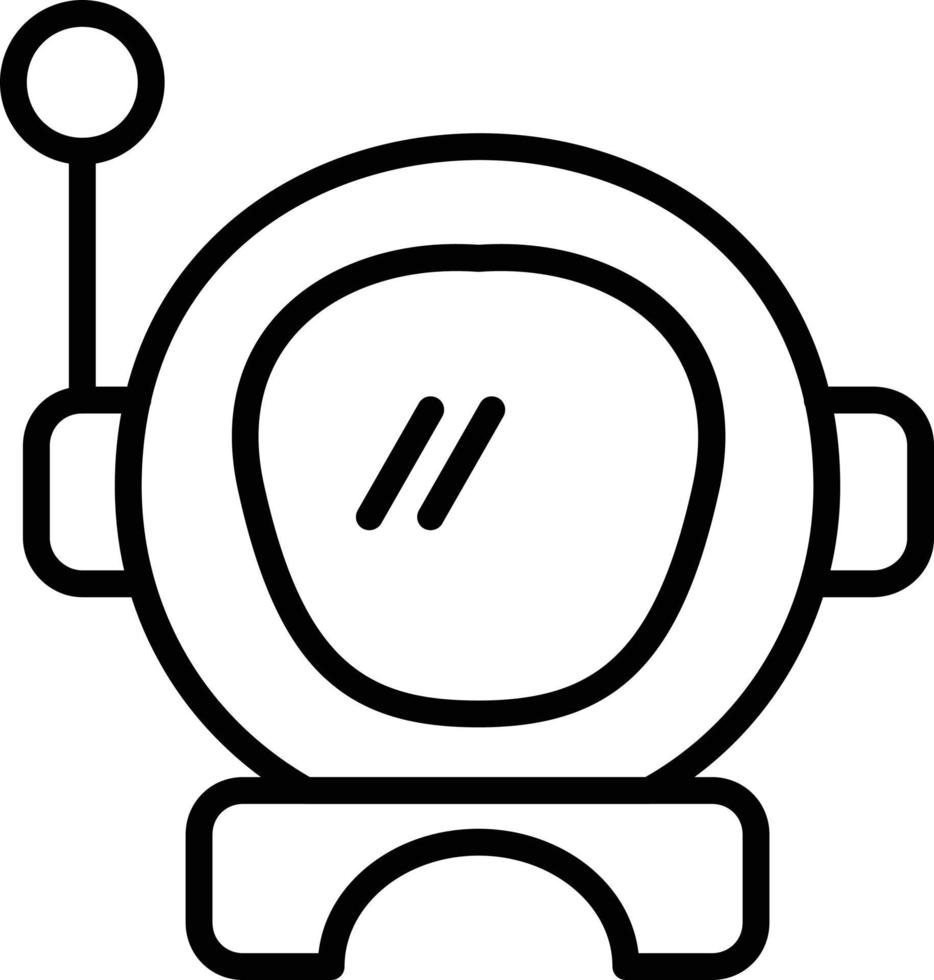 Astronaut Helmet Line Icon vector