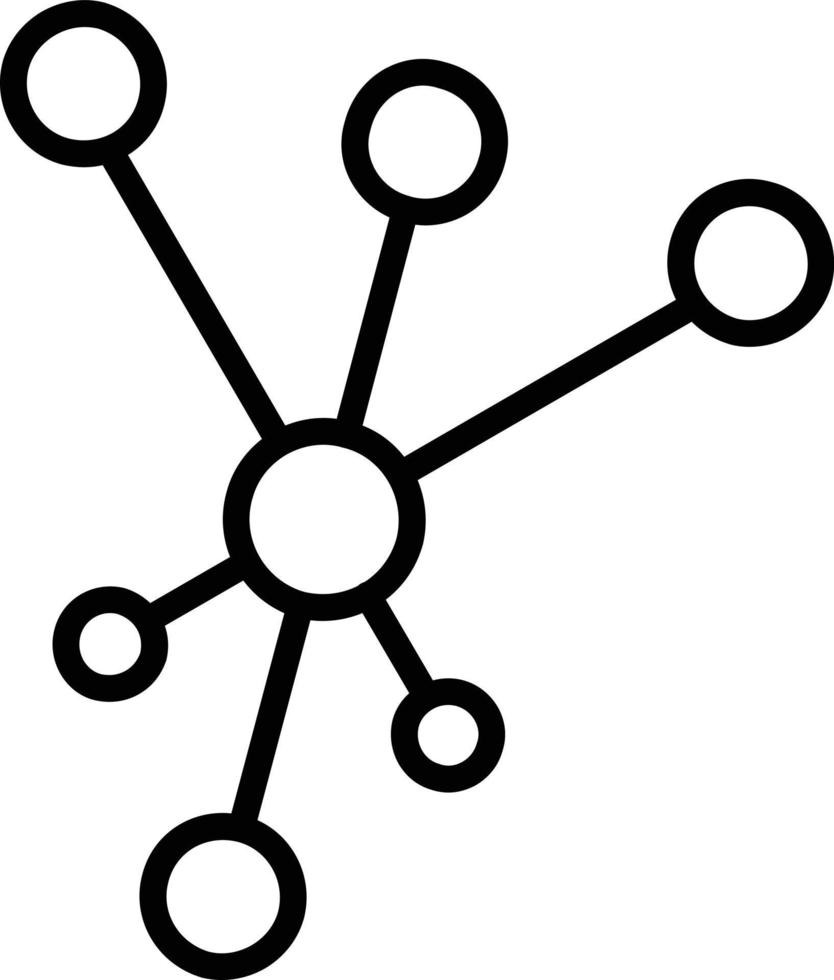 Neuron Line Icon vector