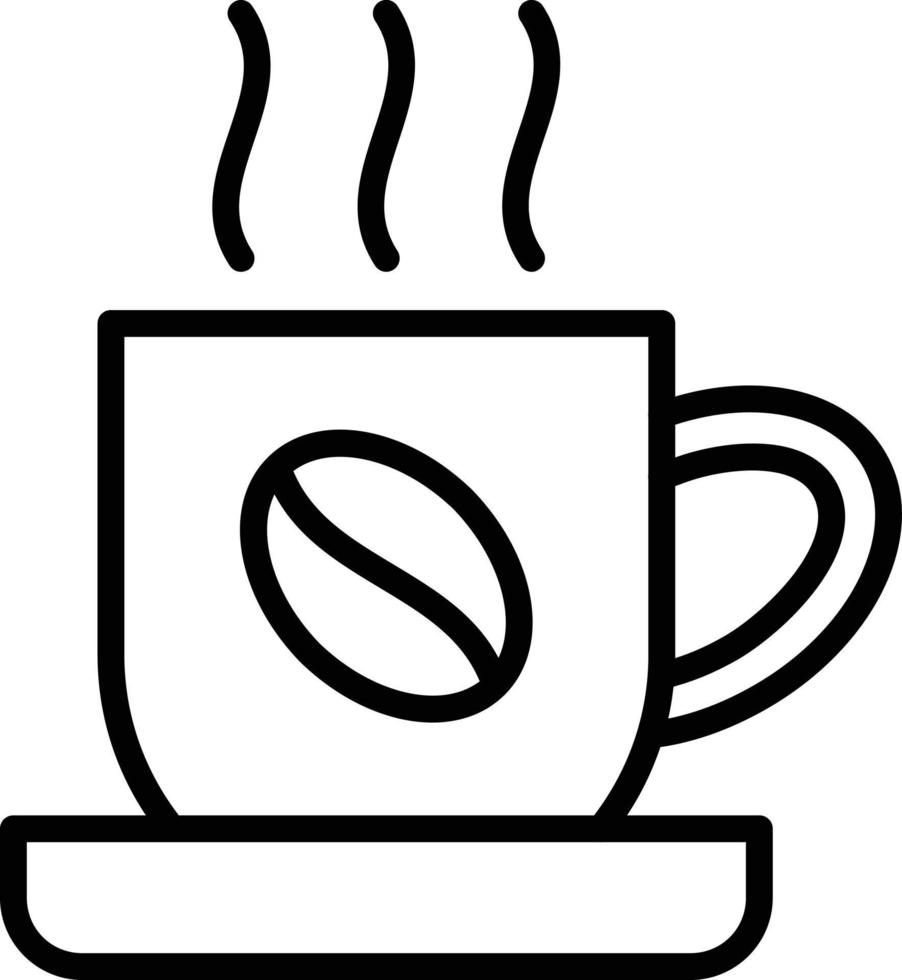 Hot Coffee Line Icon vector