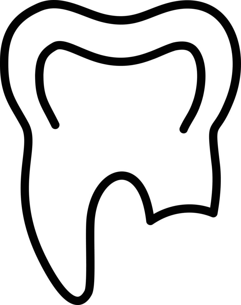 Broken Tooth Line Icon vector