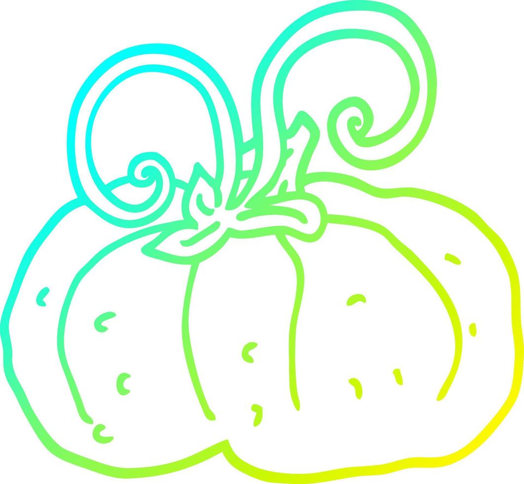 cold gradient line drawing cartoon winter squash vector