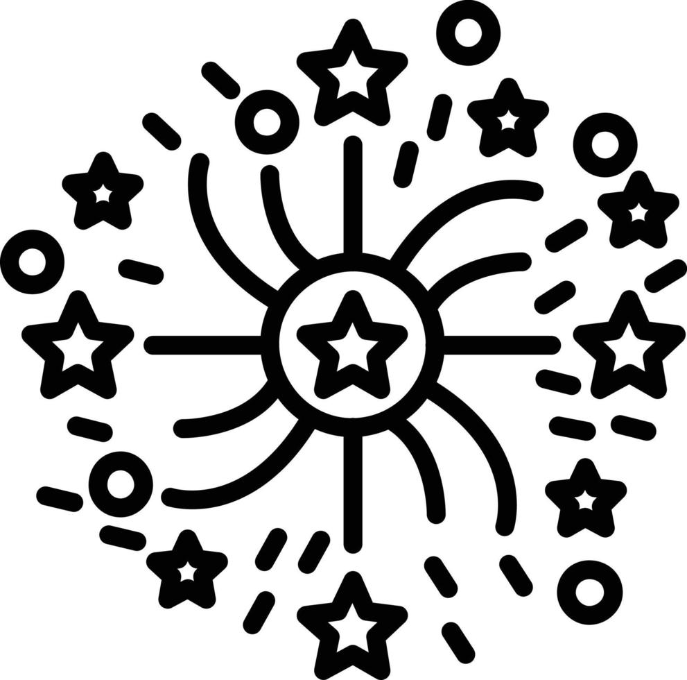 FireworksLine Line Icon vector