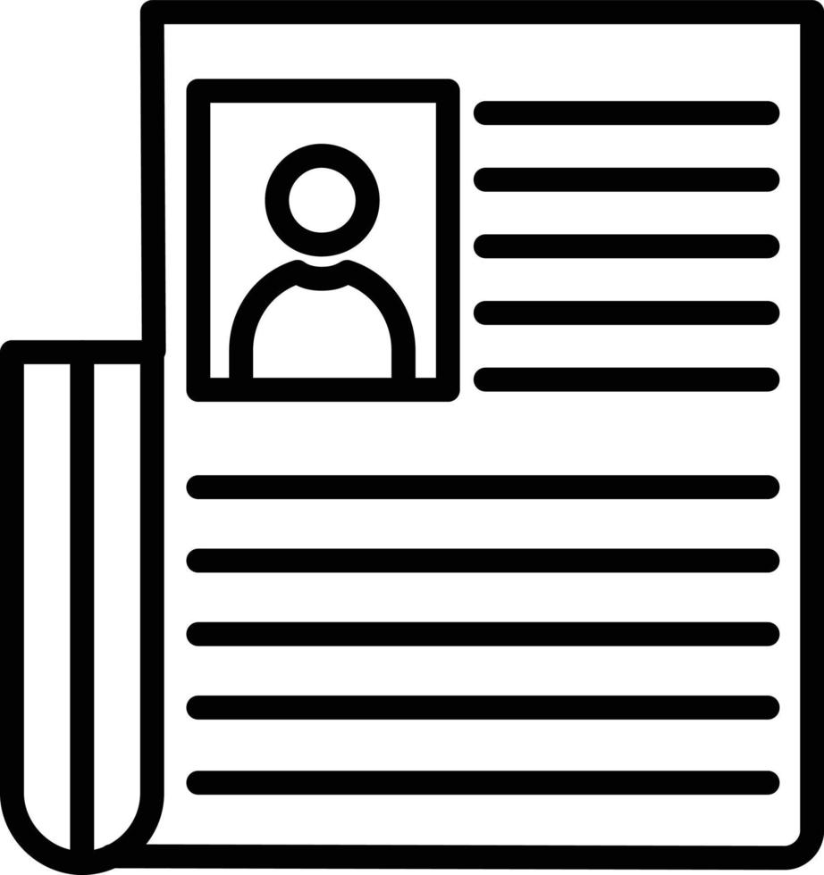 Newspaper Line Icon vector