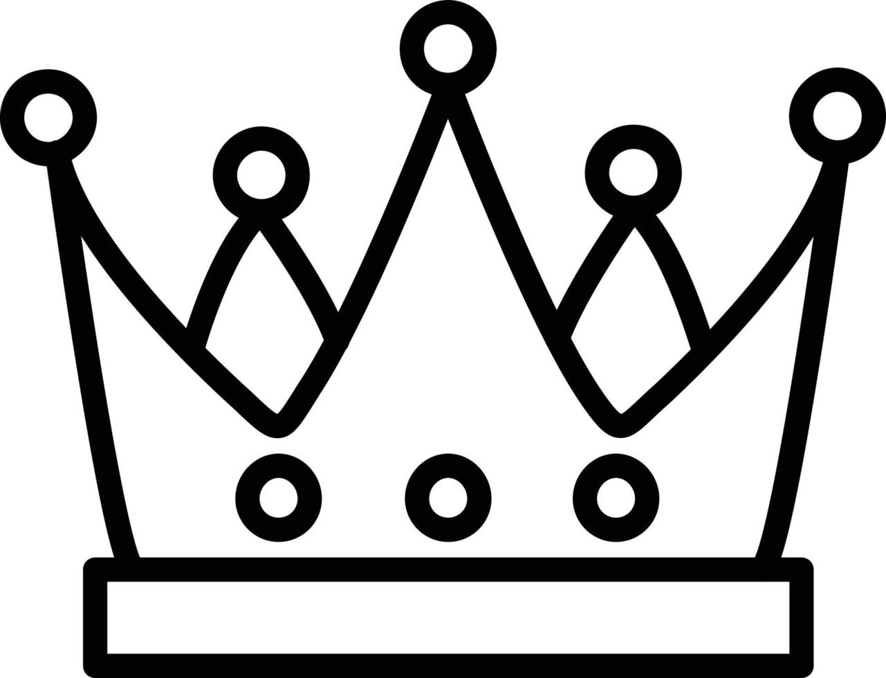 Crown Line Icon vector