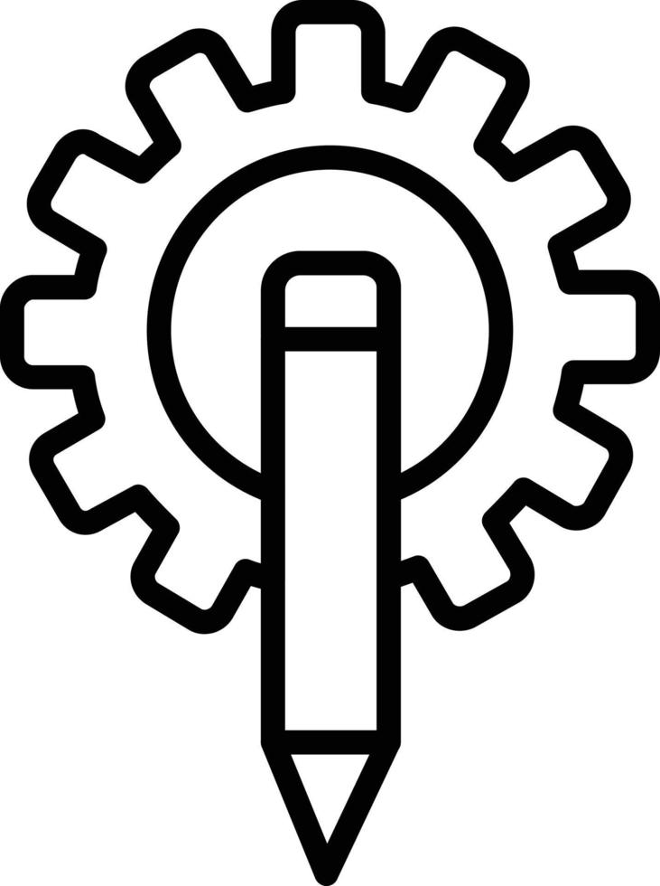 Design Process Line Icon vector