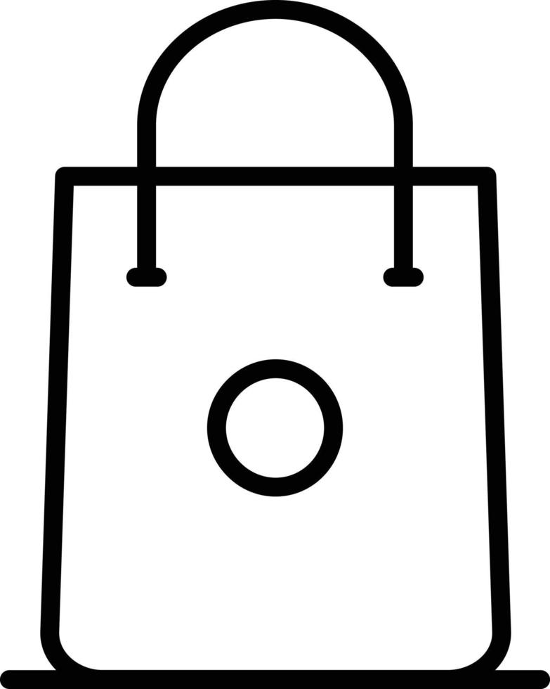 Shopping Bag Line Icon vector