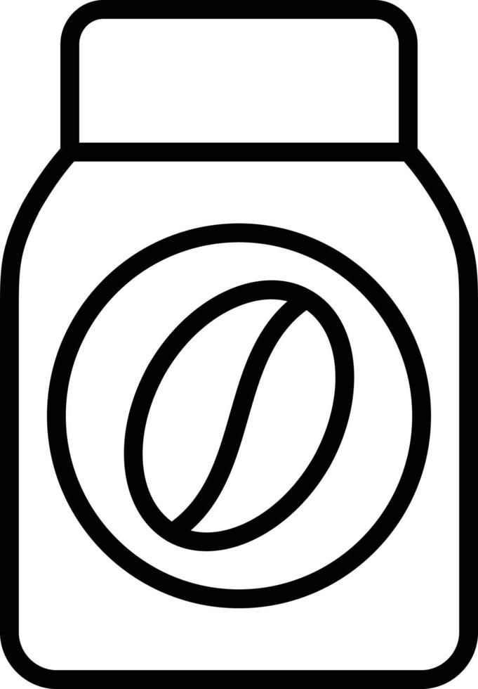 Coffee Bag Line Icon vector