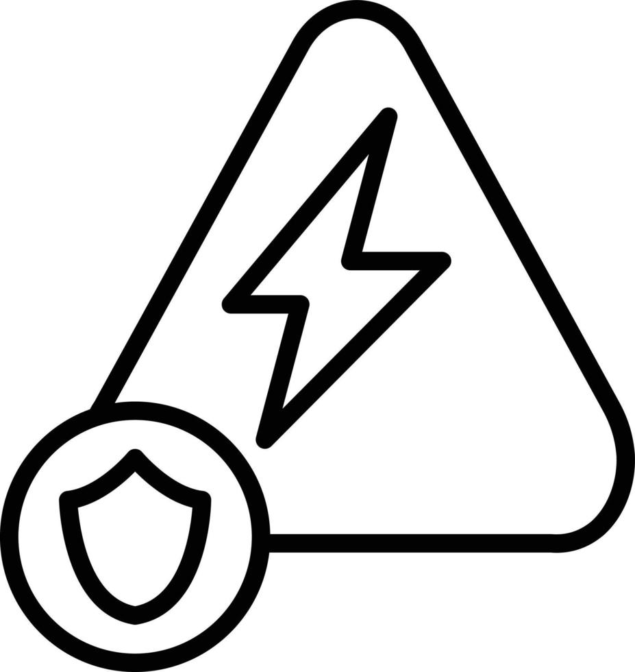 Electric Insurance Line Icon vector