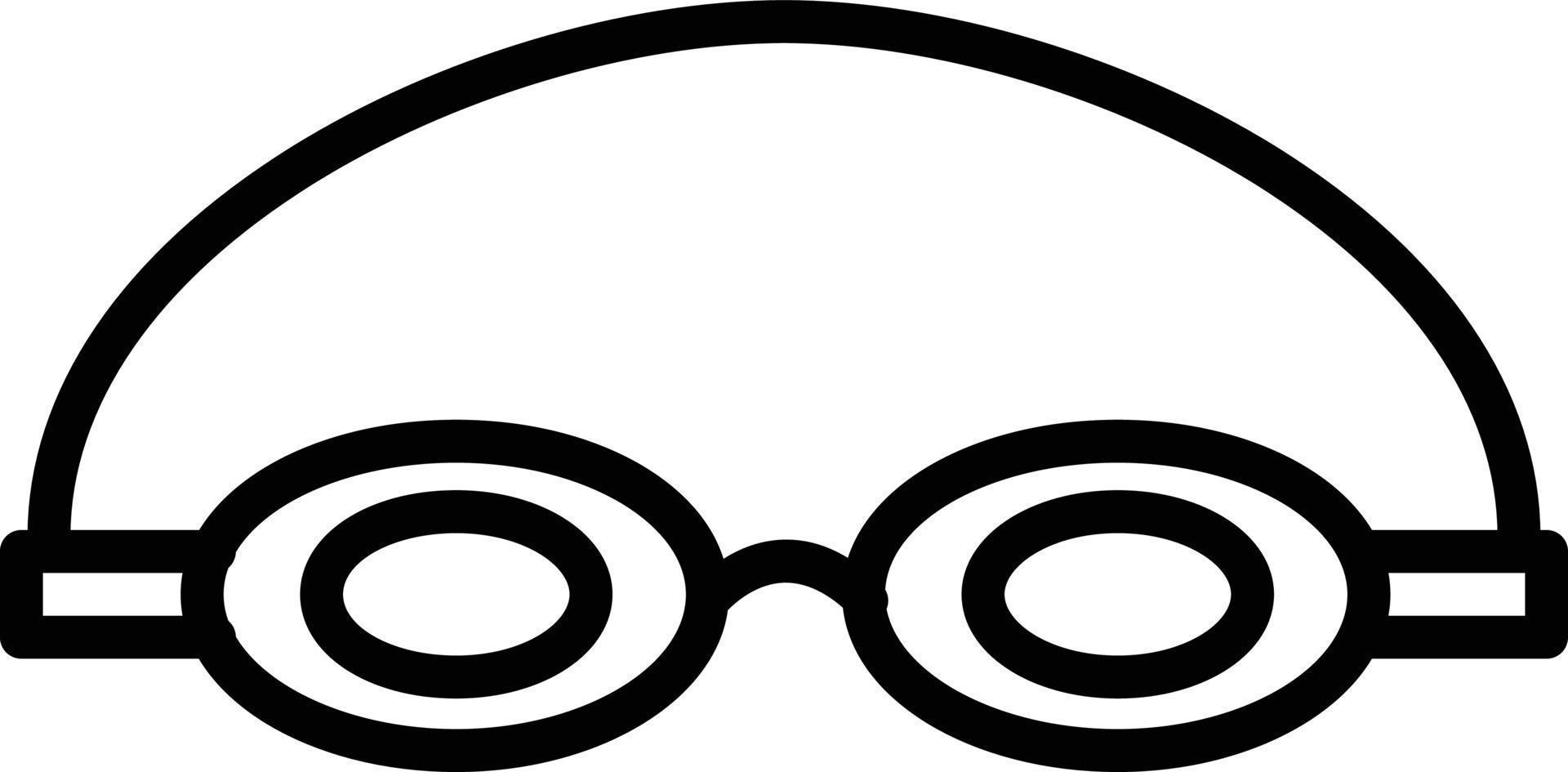 Swimmers Glasses Line Icon vector