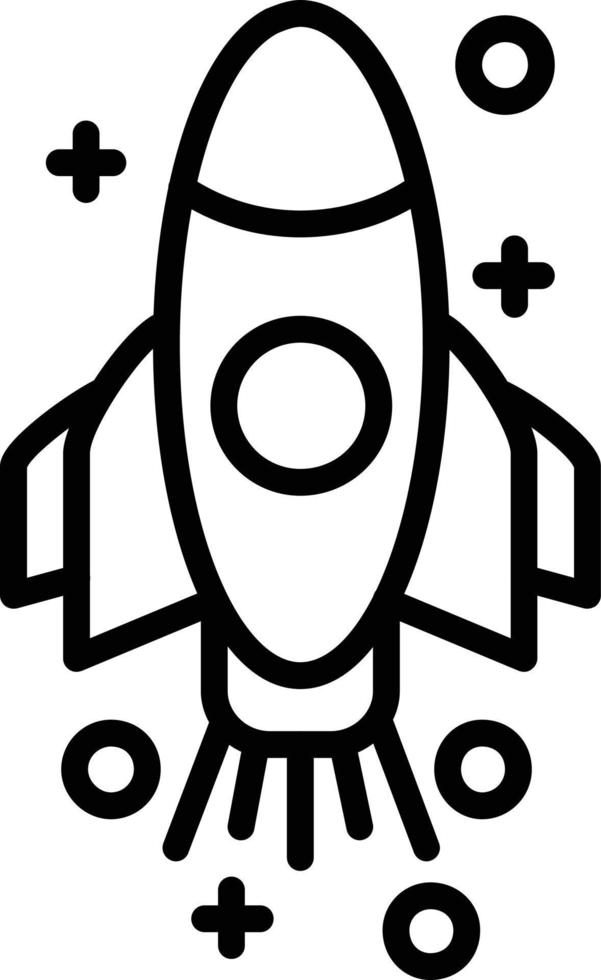Rocket Line Icon vector