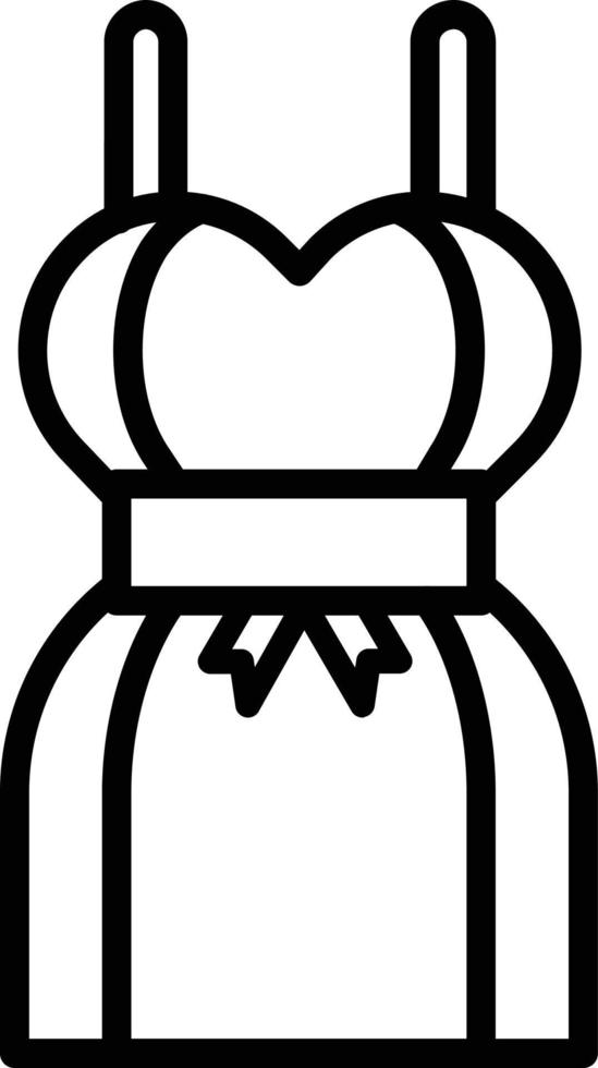Bride Dress Line Icon vector
