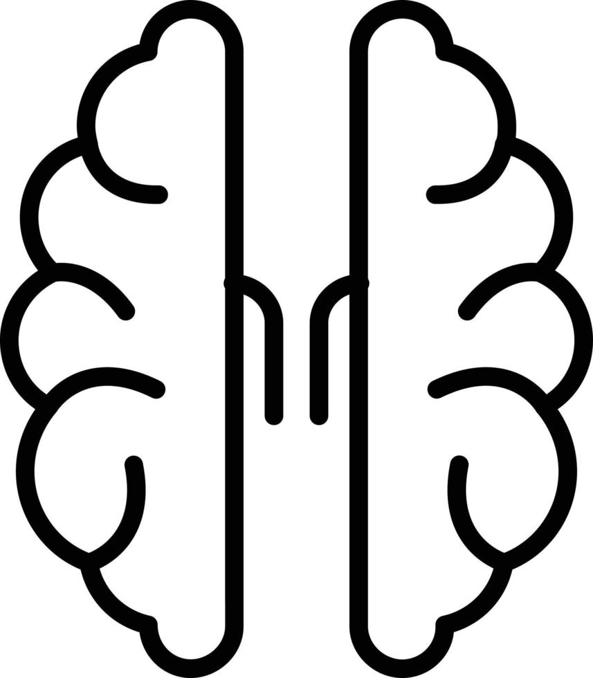 Brain Line Icon vector