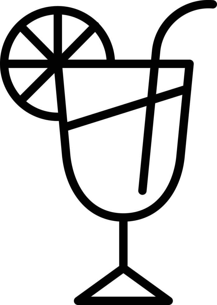 Cocktail Line Icon vector