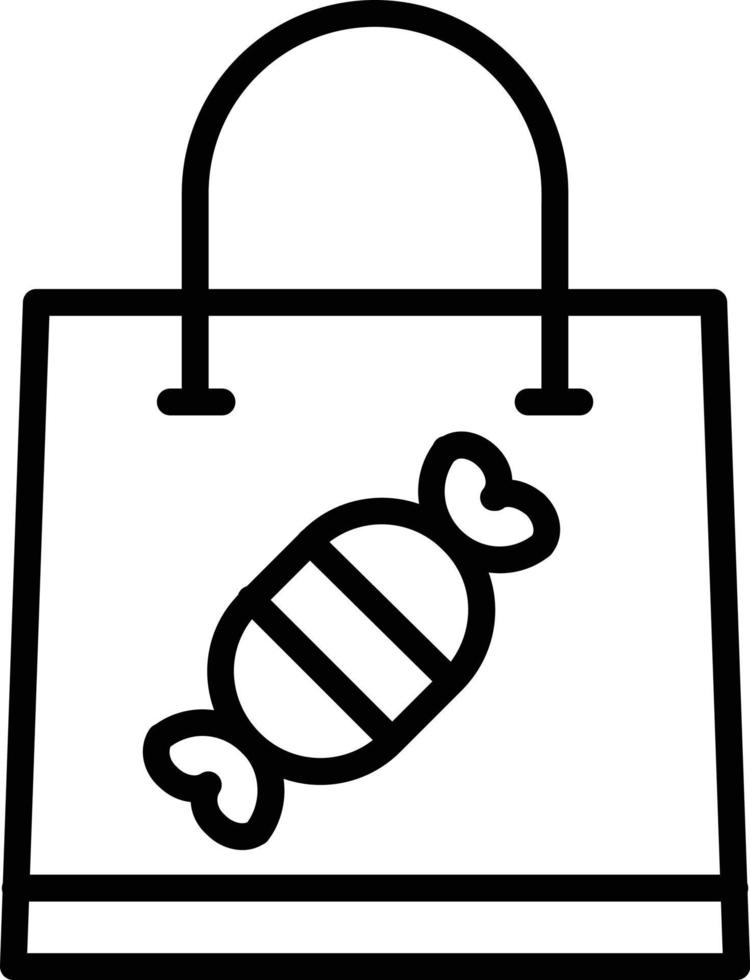 Shopping Bag Line Icon vector