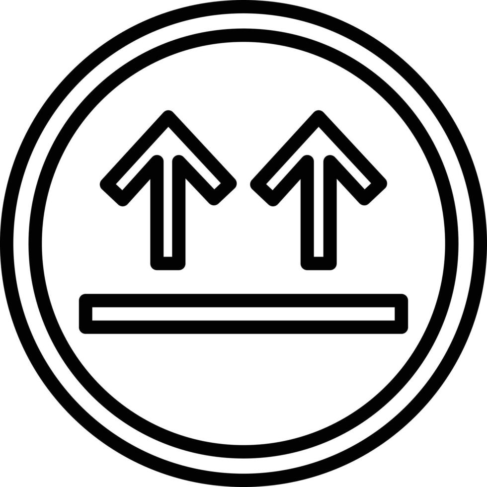 This Side Up Arrow Line Icon vector