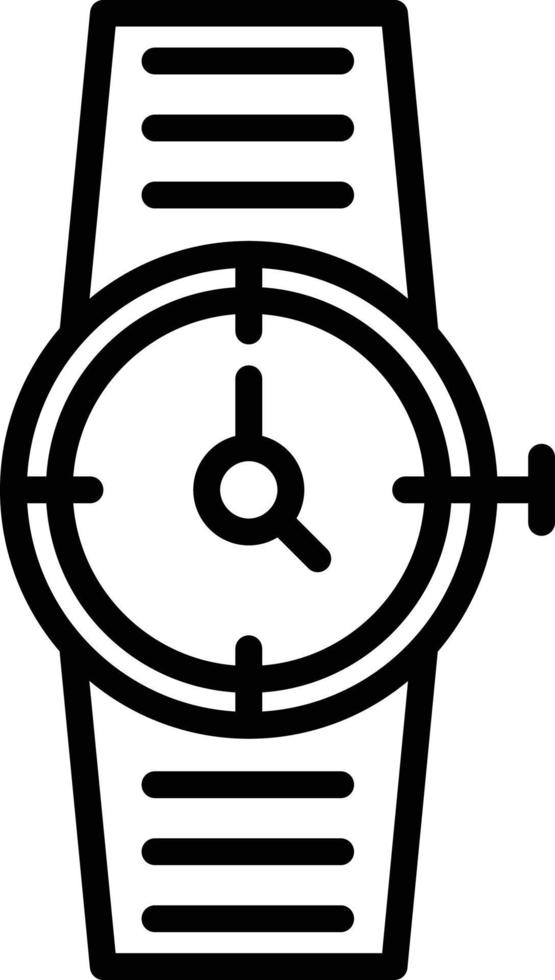 icono de línea de reloj vector