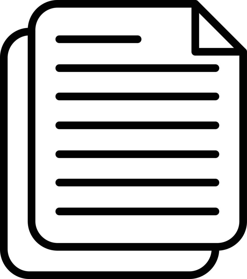 Document Line Icon vector