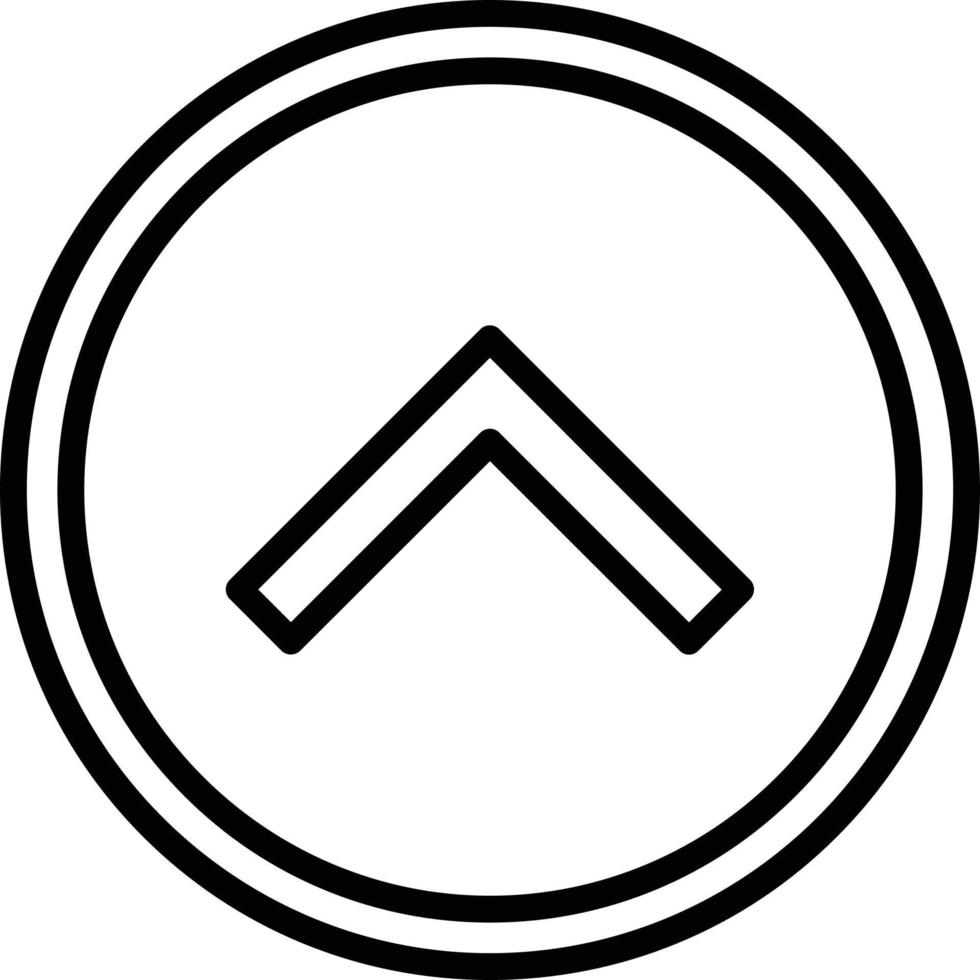 Up Arrow Line Icon vector