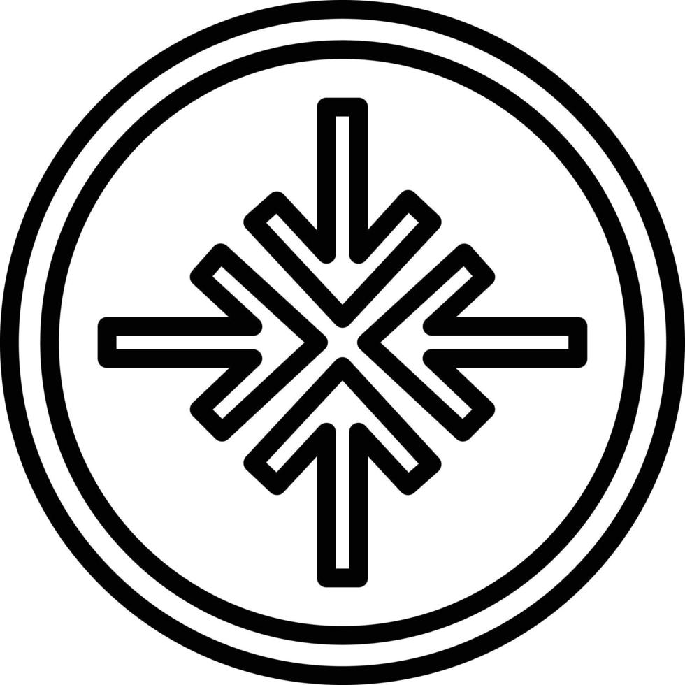 Shrink Arrow Line Icon vector