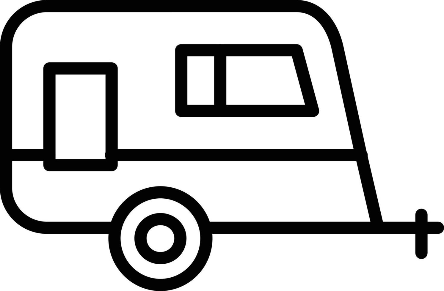 Caravan Line Line Icon vector