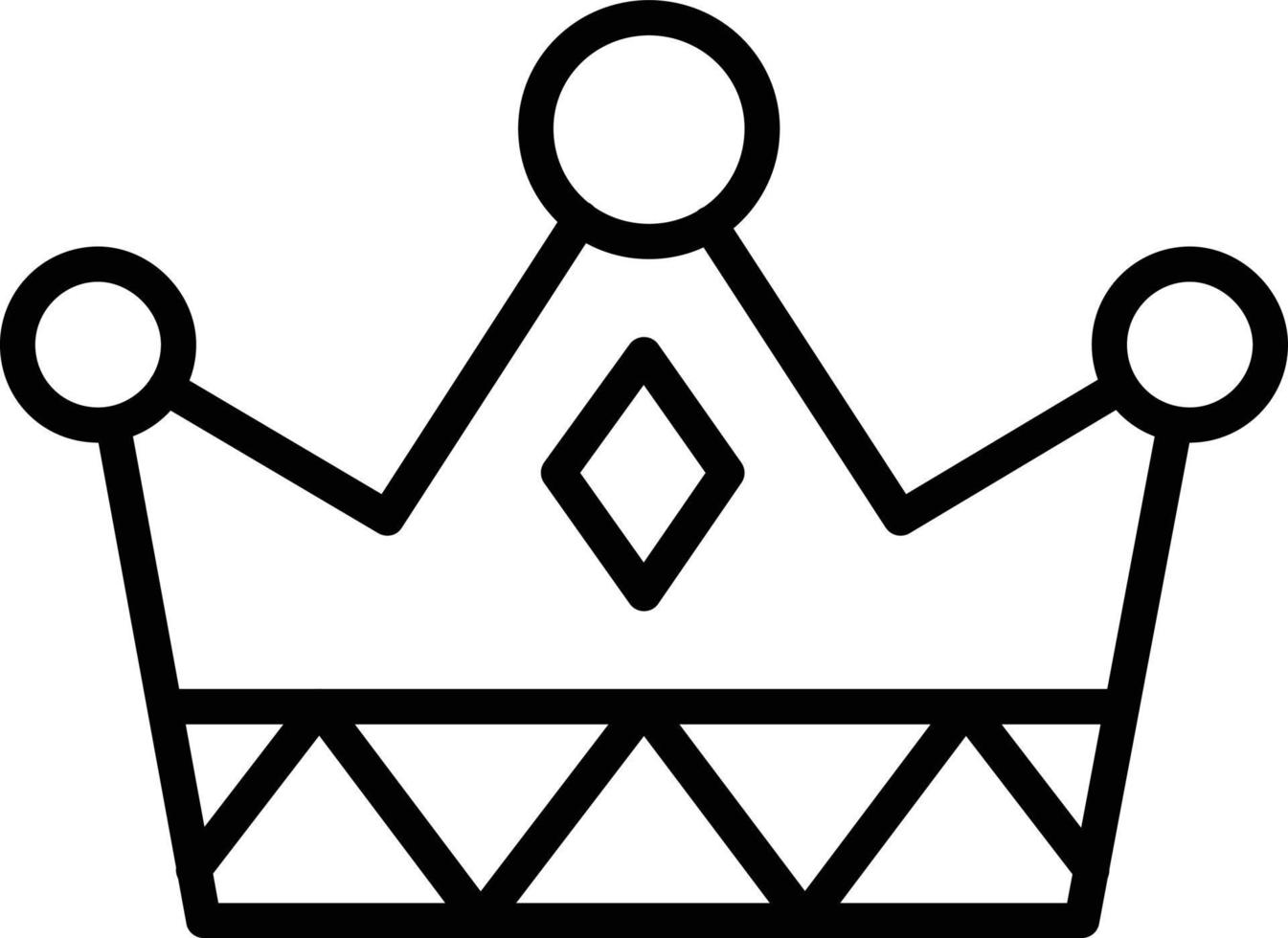 Crown Line Icon vector