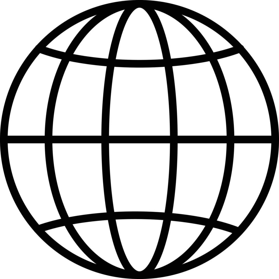 icono de línea de globo vector